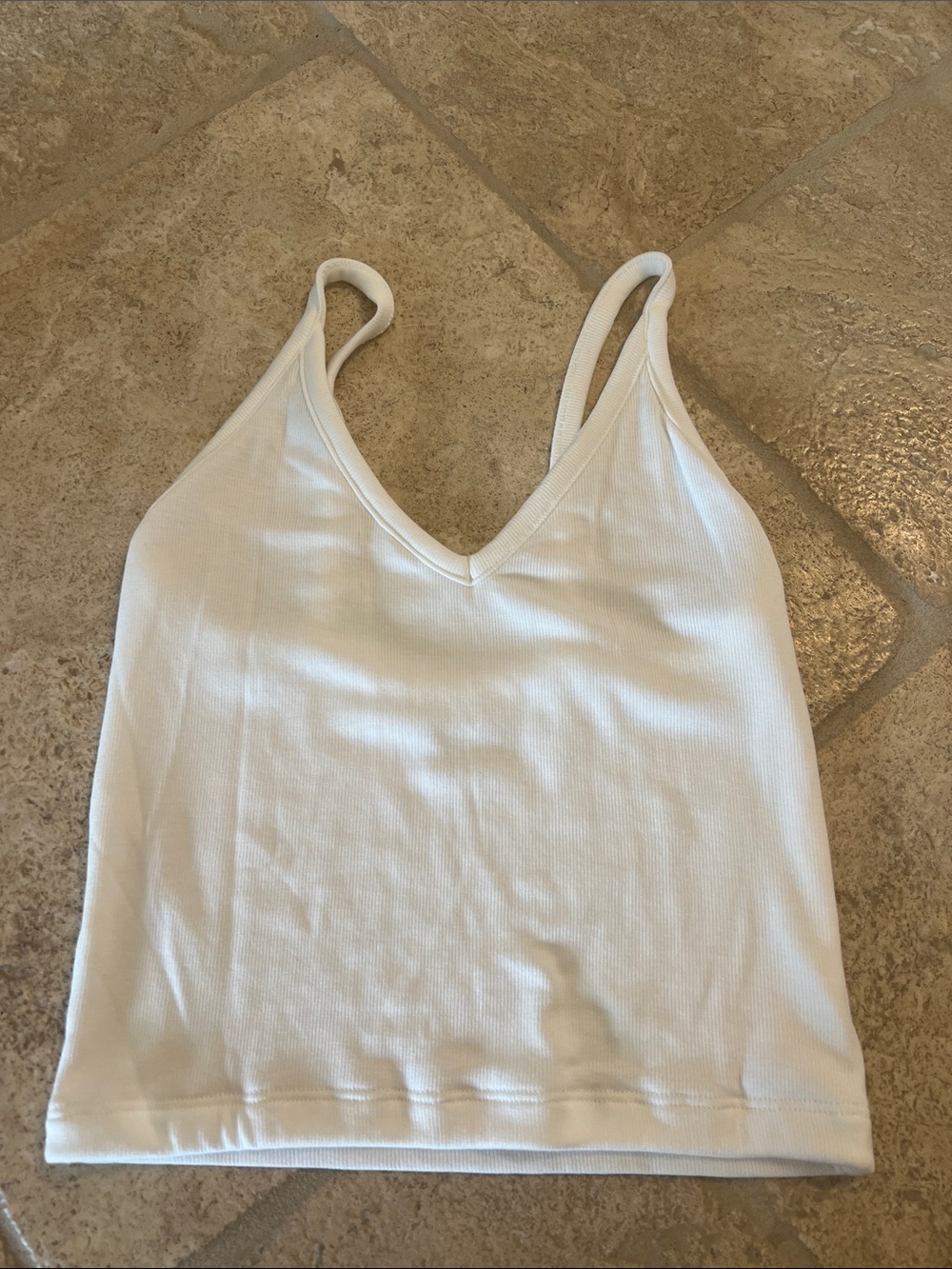 Skatie baby ribbed perfect tank in white